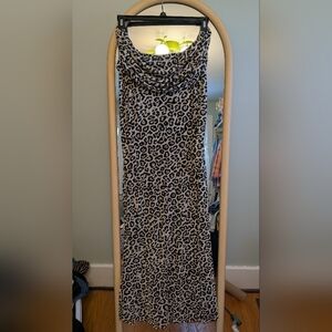 AFRM Long-Sleeve Off-The-Shoulder Mesh Maxi Dress